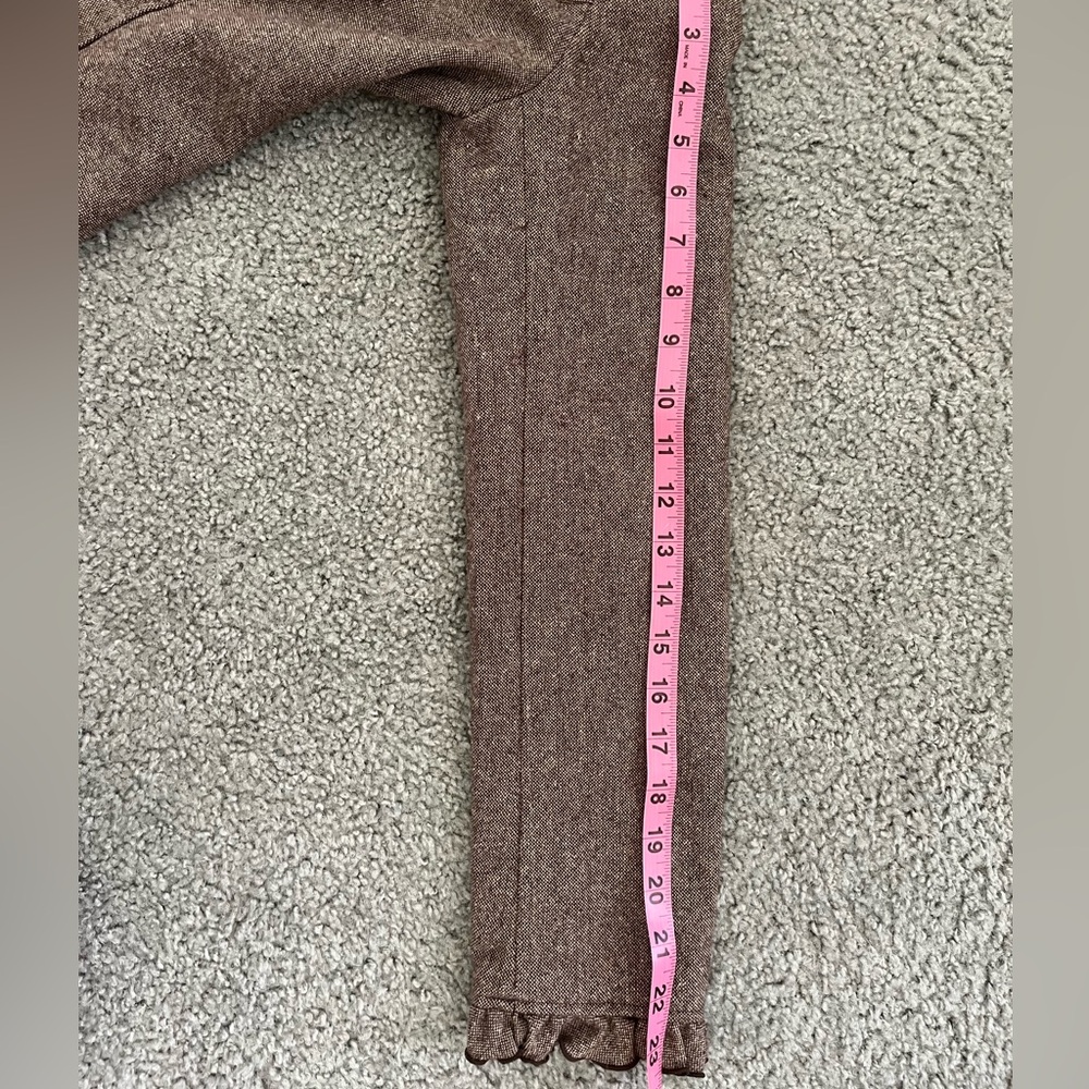 To The Max Brown Ruffle Front Blazer - Picture 12 of 13